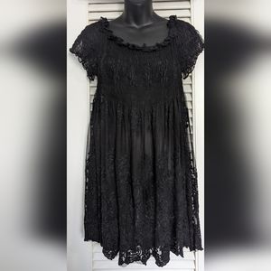 Black sheer mini dress
